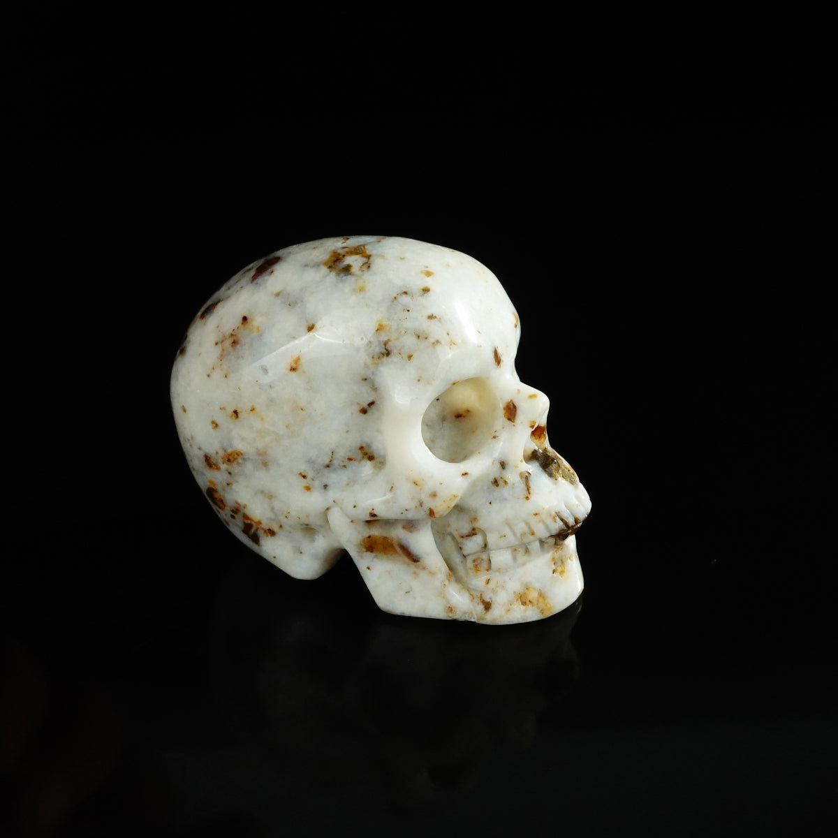 2.2" White Opal Crystal Skull Carving - Unique Piece #WO04