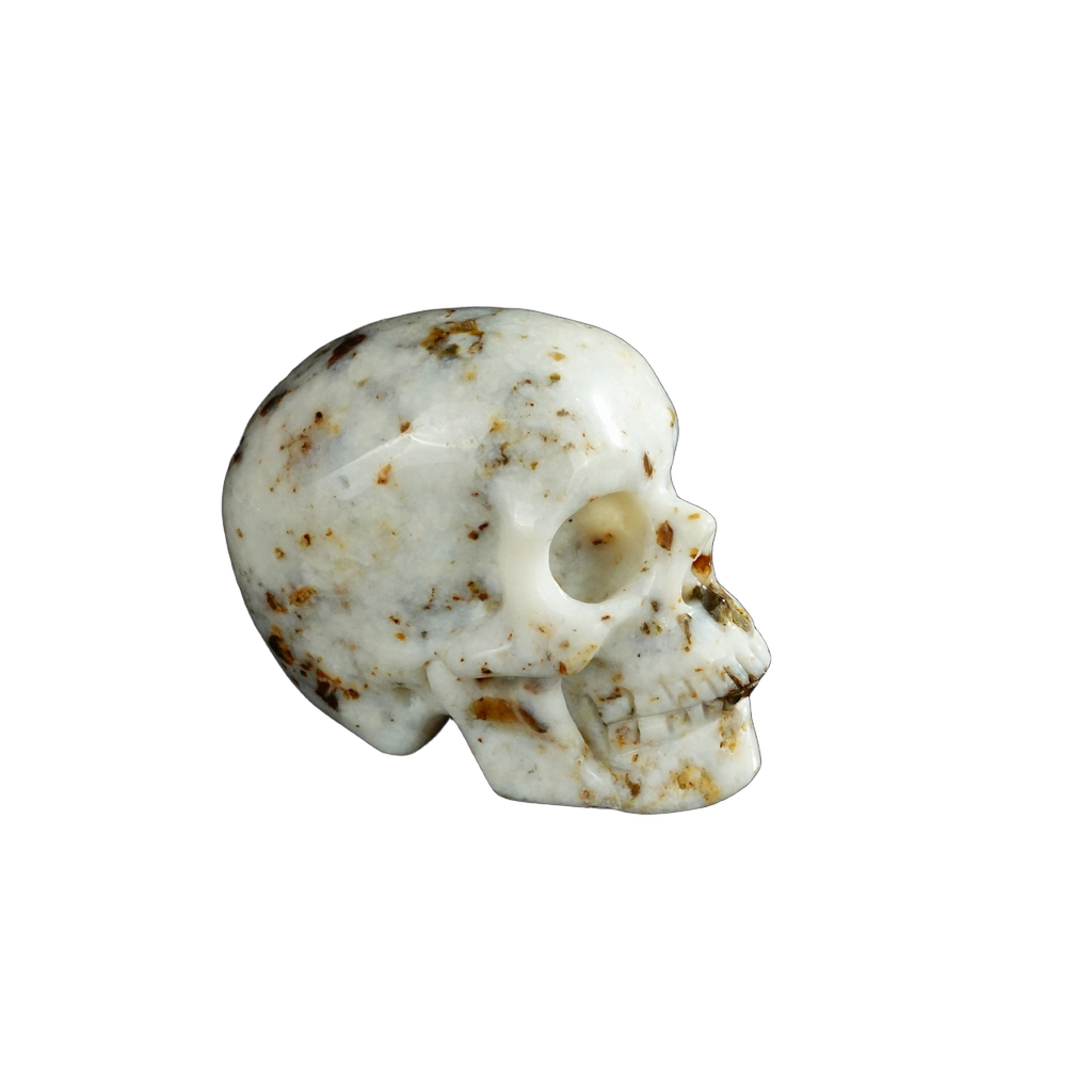 2.2" White Opal Crystal Skull Carving - Unique Piece #WO04