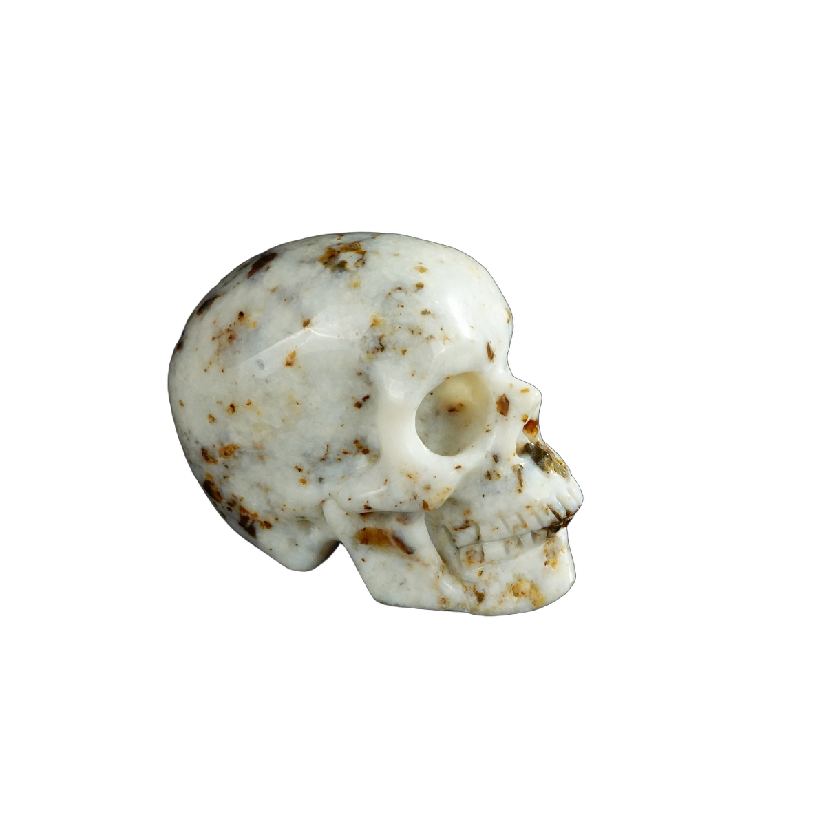 2.2" White Opal Crystal Skull Carving - Unique Piece #WO04