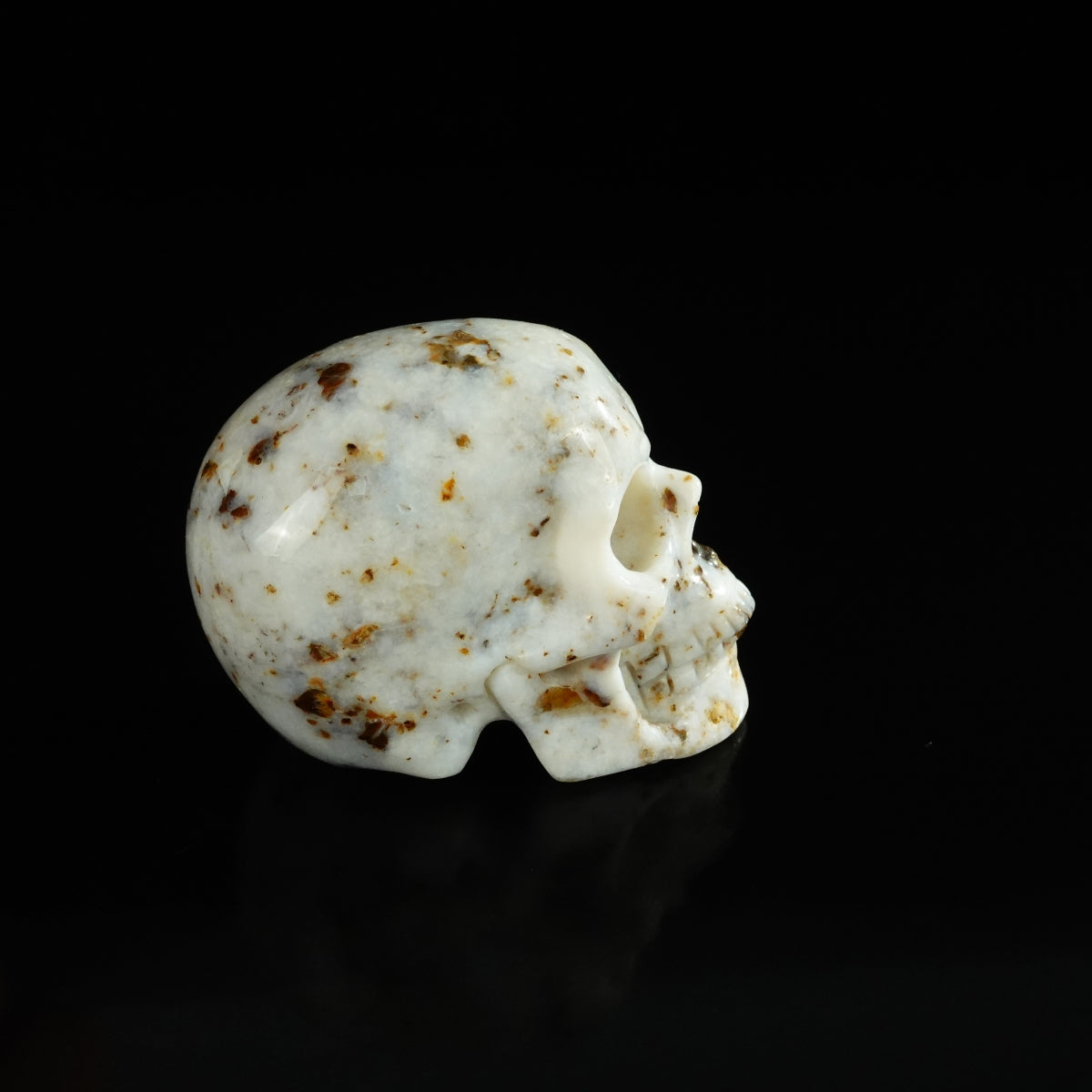 2.2" White Opal Crystal Skull Carving - Unique Piece #WO04
