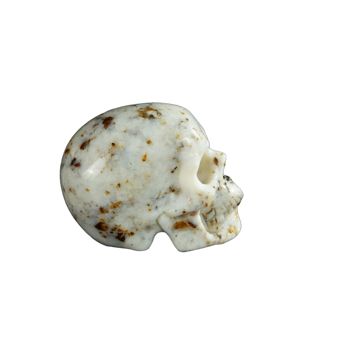 2.2" White Opal Crystal Skull Carving - Unique Piece #WO04
