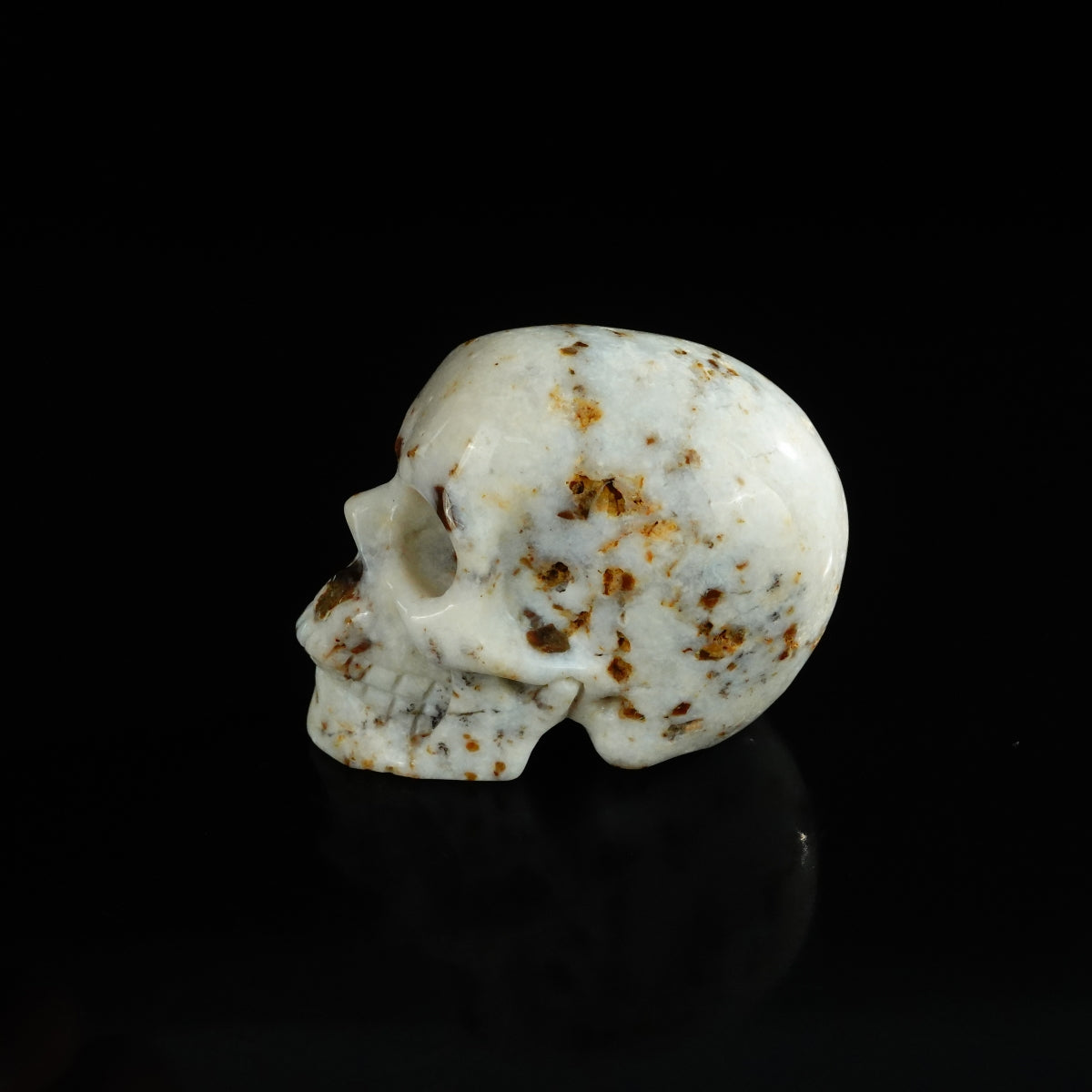 2.2" White Opal Crystal Skull Carving - Unique Piece #WO04