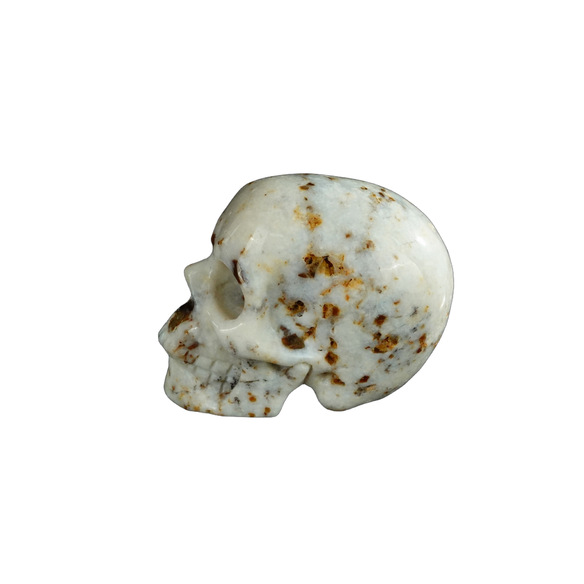2.2" White Opal Crystal Skull Carving - Unique Piece #WO04