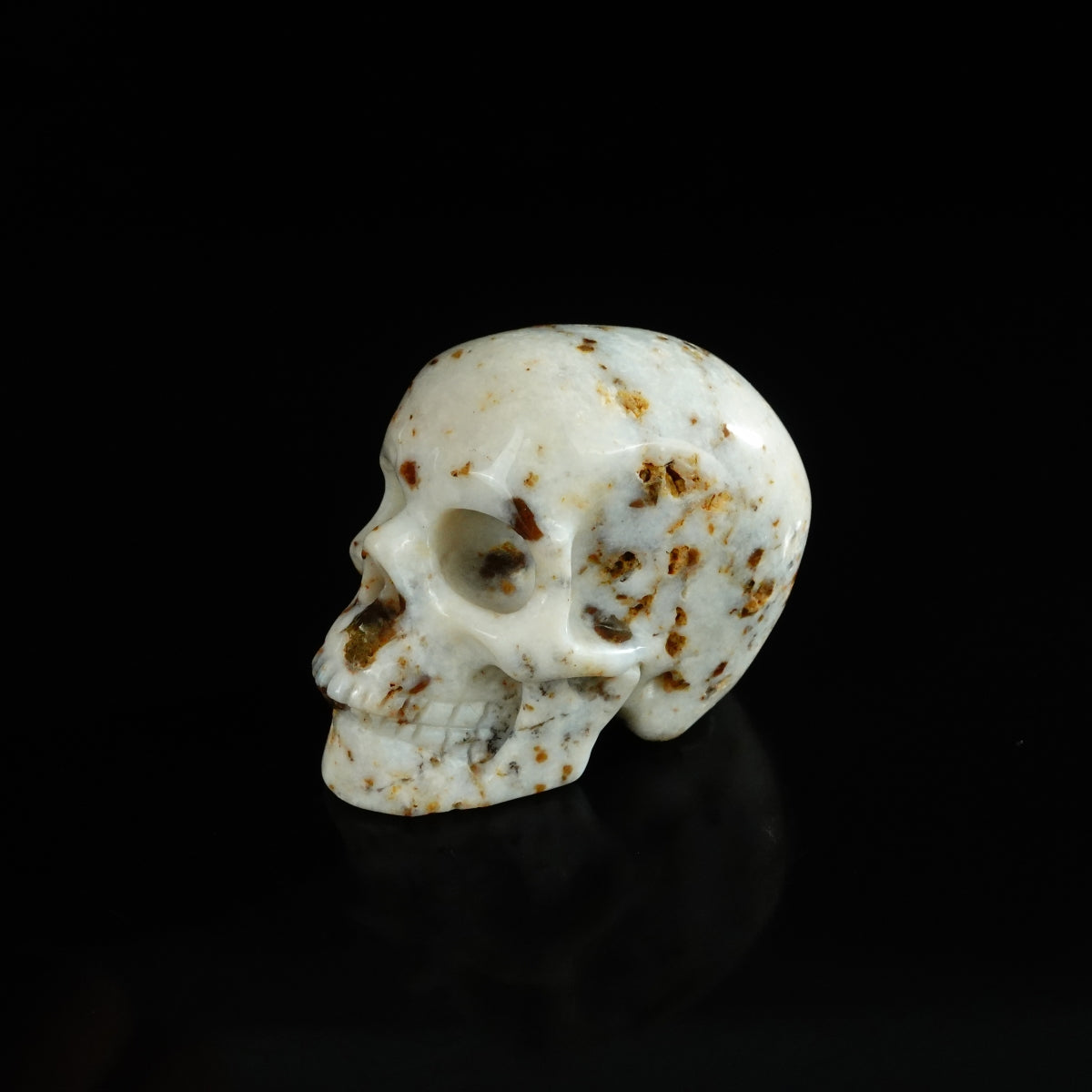 2.2" White Opal Crystal Skull Carving - Unique Piece #WO04