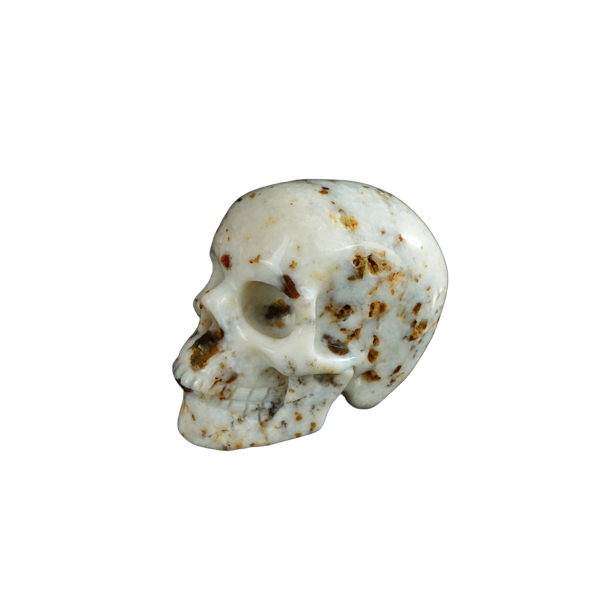 2.2" White Opal Crystal Skull Carving - Unique Piece #WO04