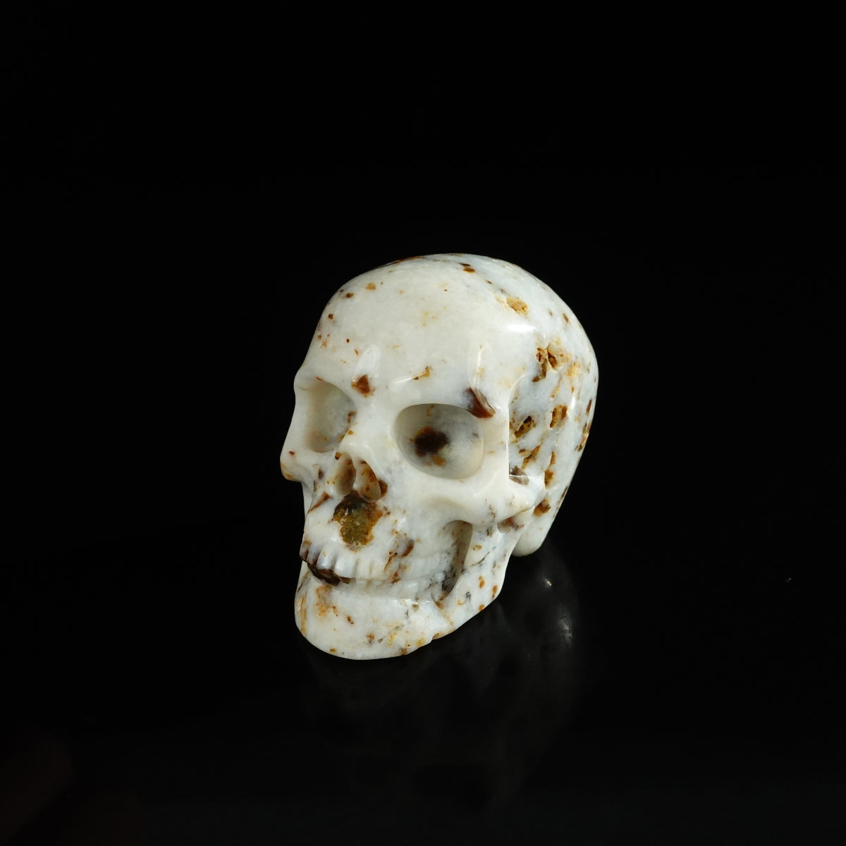 2.2" White Opal Crystal Skull Carving - Unique Piece #WO04