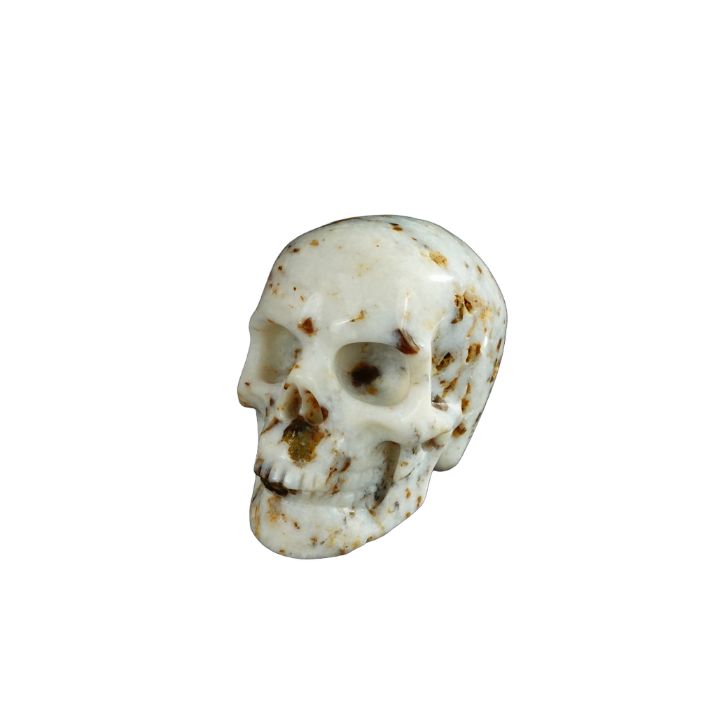 2.2" White Opal Crystal Skull Carving - Unique Piece #WO04