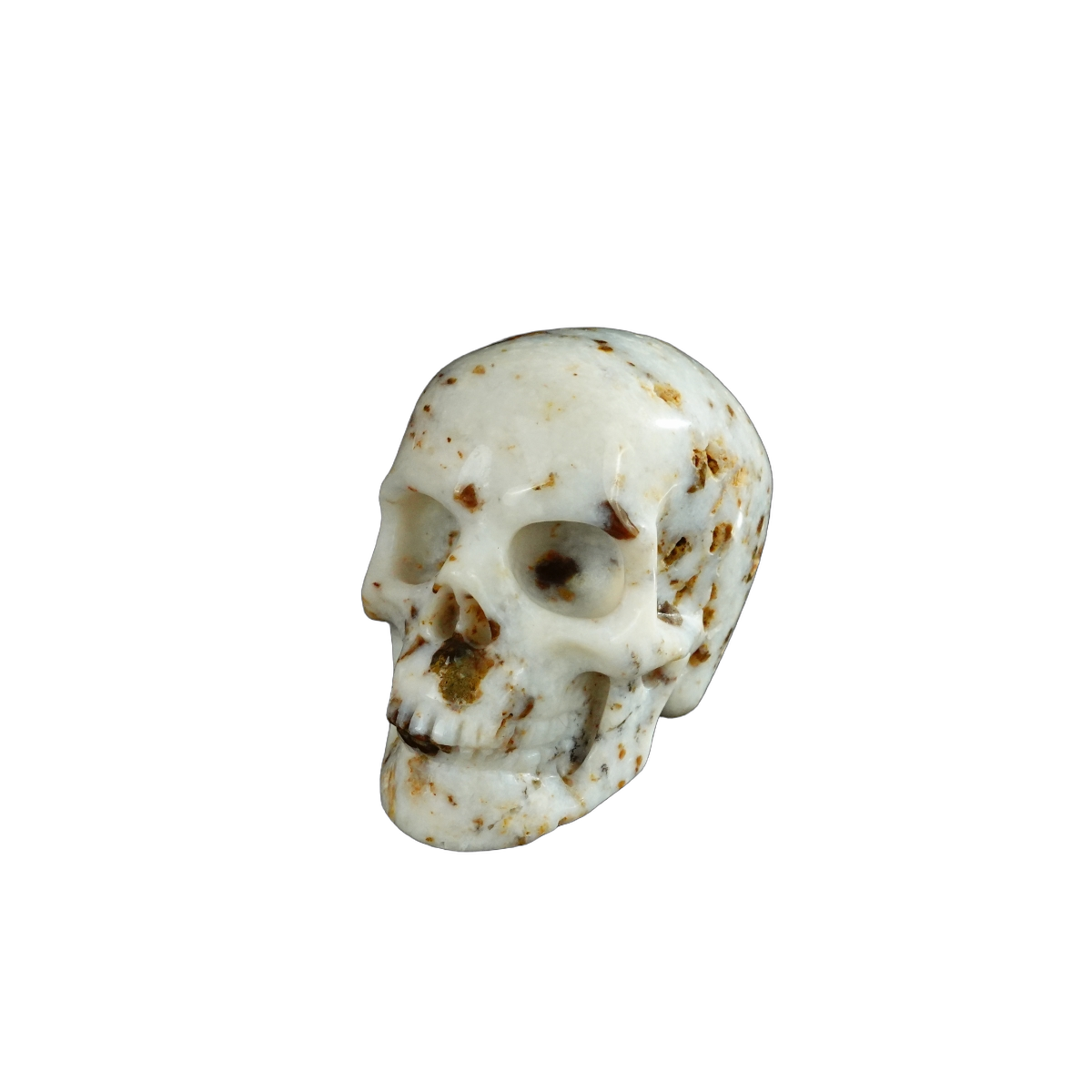 2.2" White Opal Crystal Skull Carving - Unique Piece #WO04