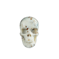 2.2" White Opal Crystal Skull Carving - Hand Carved Decor