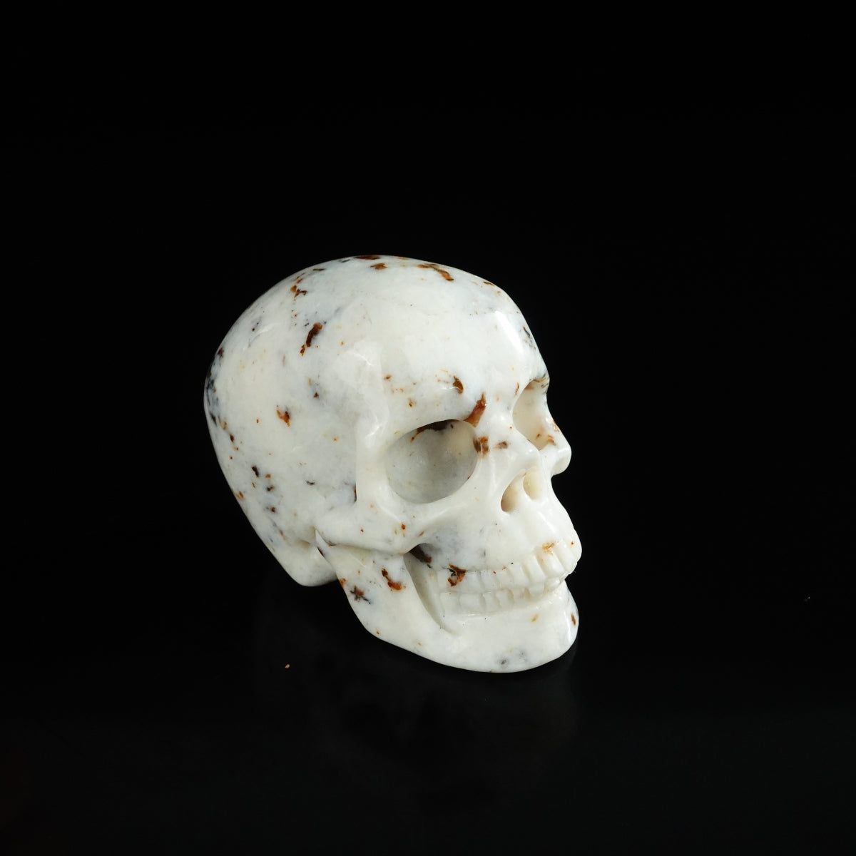 2.2" White Opal Crystal Skull Carving - Unique Piece #WO05