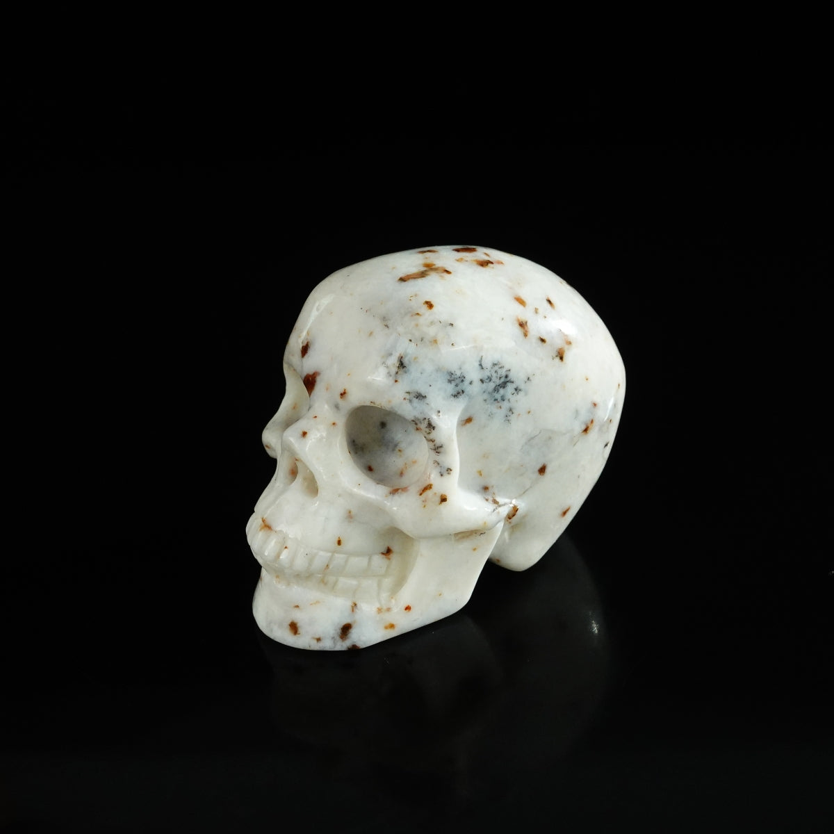 2.2" White Opal Crystal Skull Carving - Unique Piece #WO05