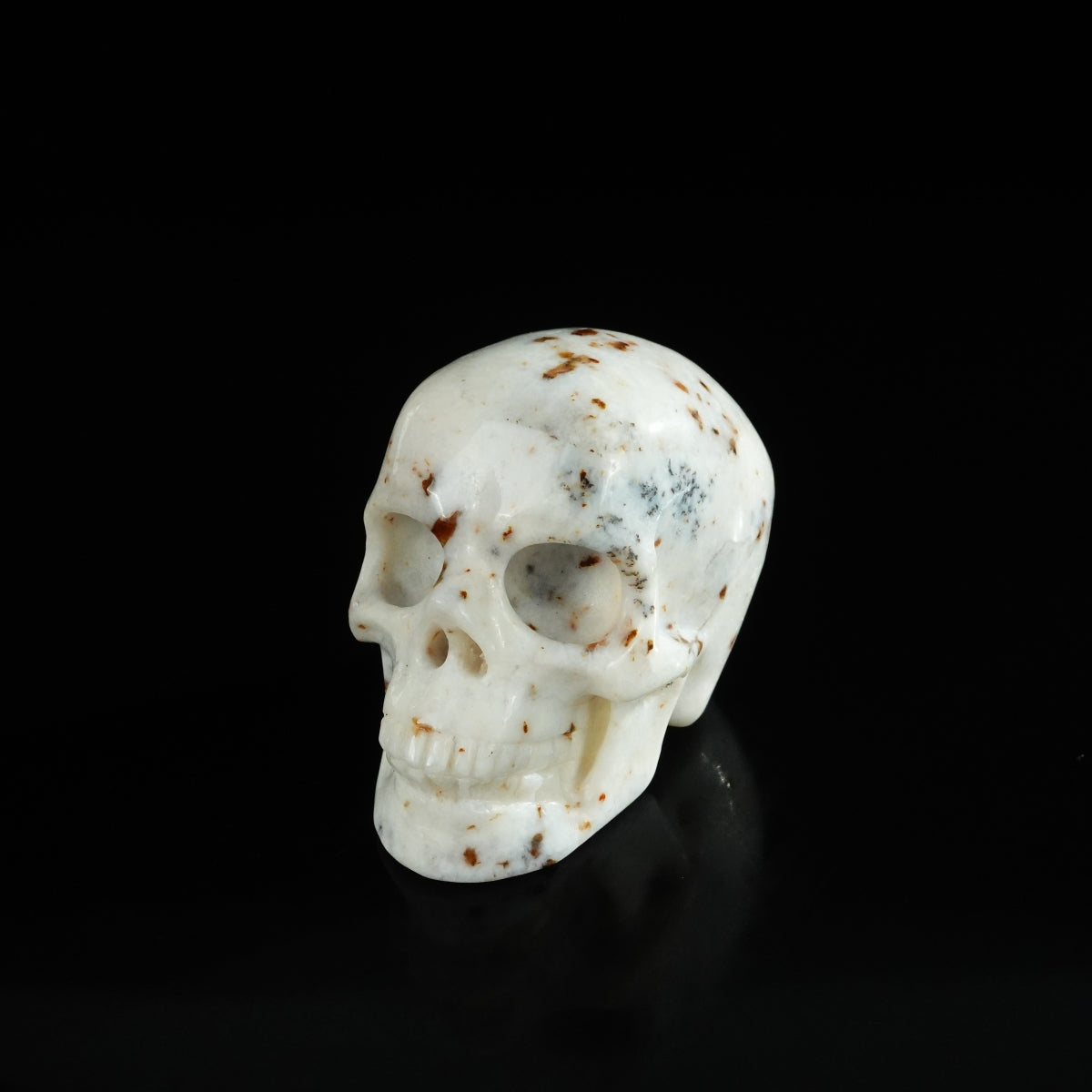 2.2" White Opal Crystal Skull Carving - Unique Piece #WO05