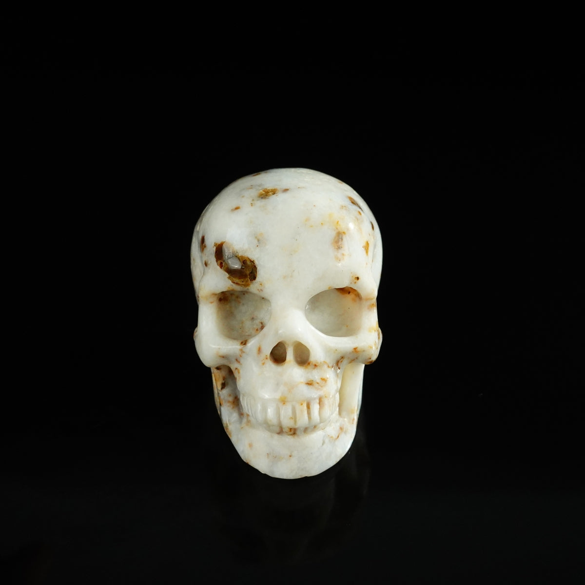 2.2" White Opal Crystal Skull Carving - Unique Piece #WO06
