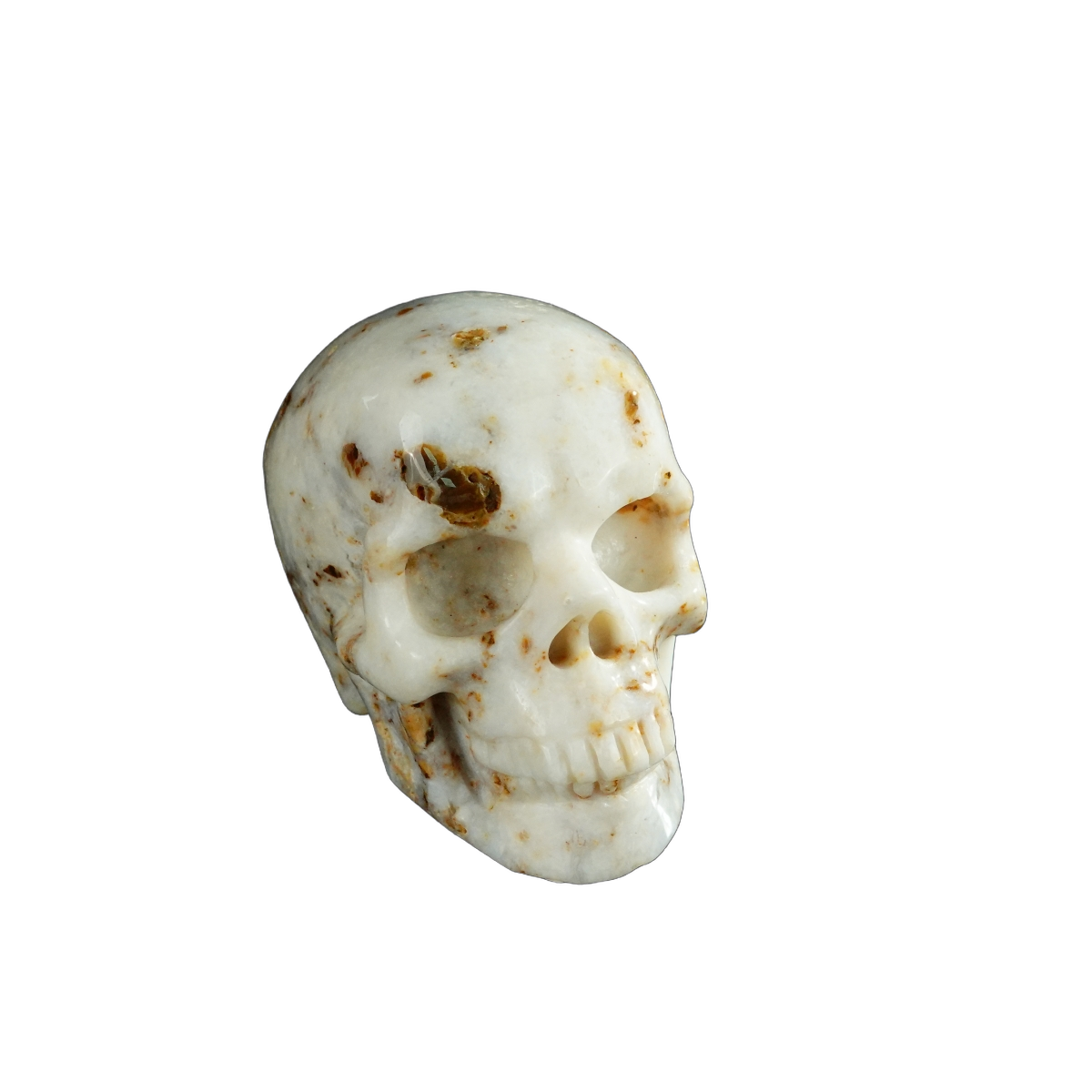 2.2" White Opal Crystal Skull Carving - Unique Piece #WO06
