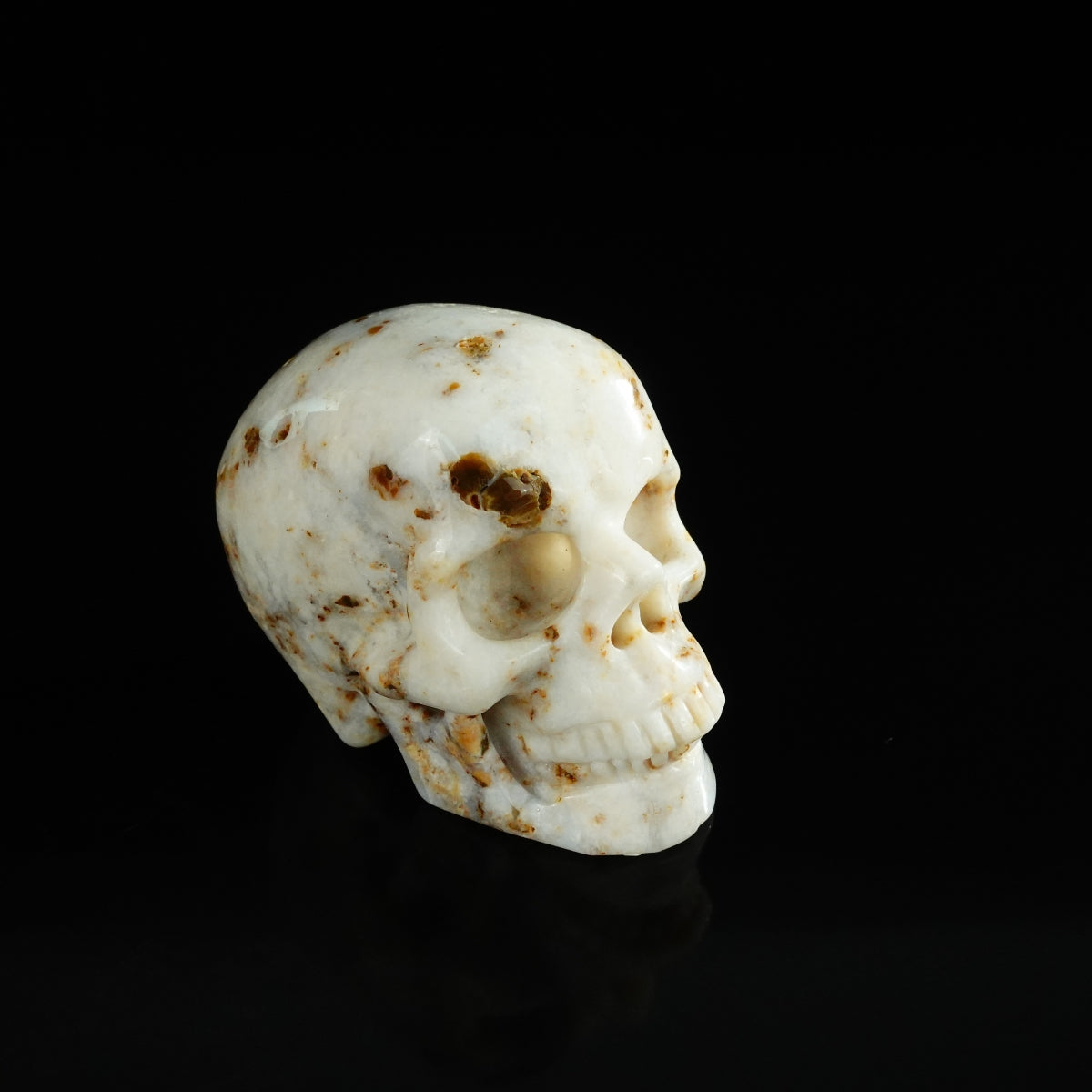 2.2" White Opal Crystal Skull Carving - Unique Piece #WO06