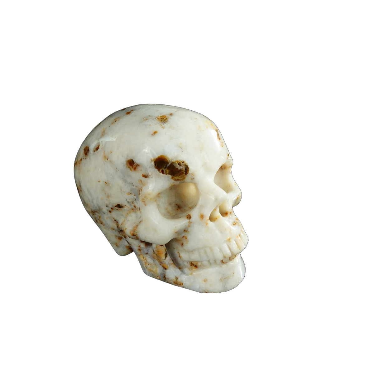 2.2" White Opal Crystal Skull Carving - Unique Piece #WO06