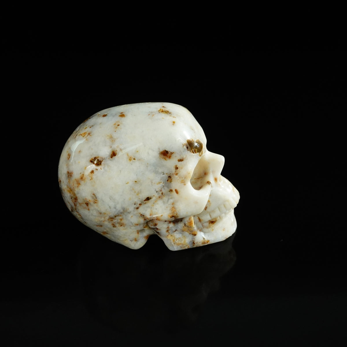 2.2" White Opal Crystal Skull Carving - Unique Piece #WO06
