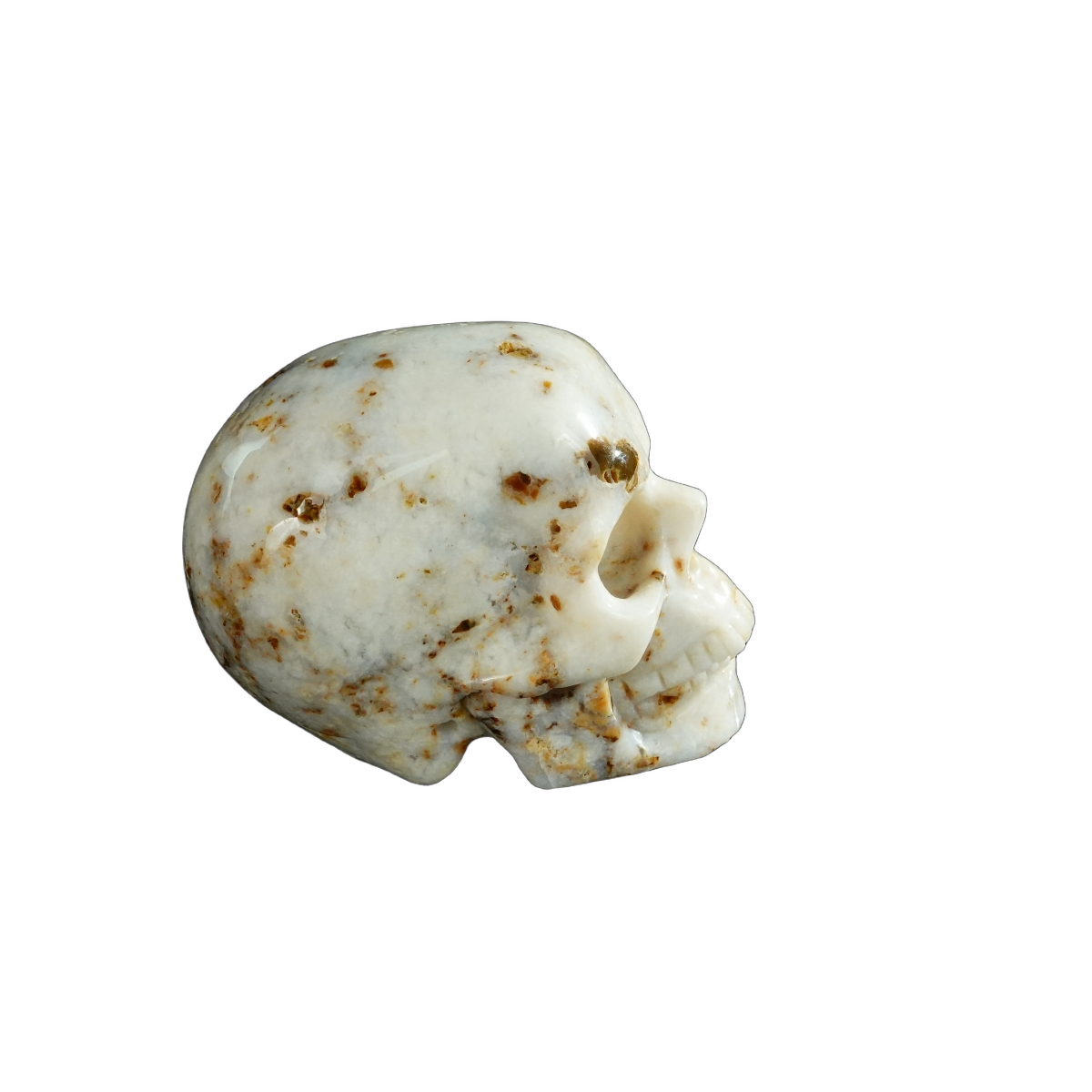 2.2" White Opal Crystal Skull Carving - Unique Piece #WO06