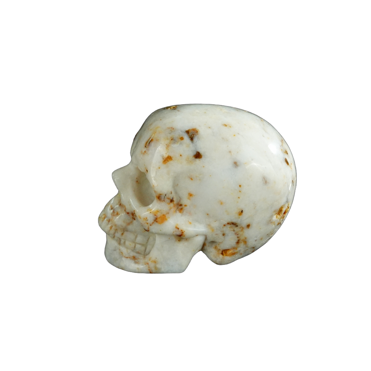 2.2" White Opal Crystal Skull Carving - Unique Piece #WO06
