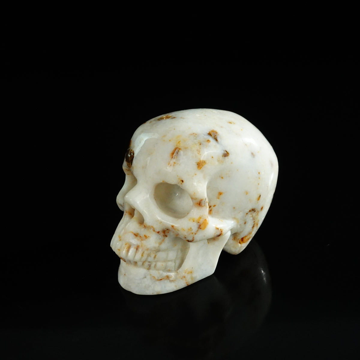2.2" White Opal Crystal Skull Carving - Unique Piece #WO06