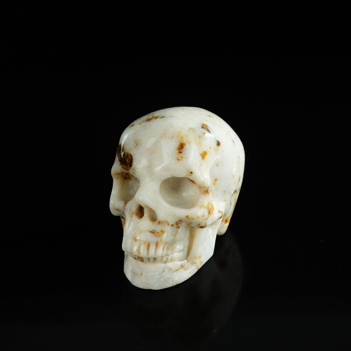 2.2" White Opal Crystal Skull Carving - Unique Piece #WO06