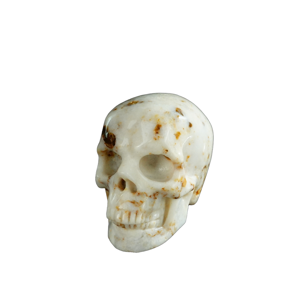 2.2" White Opal Crystal Skull Carving - Unique Piece #WO06