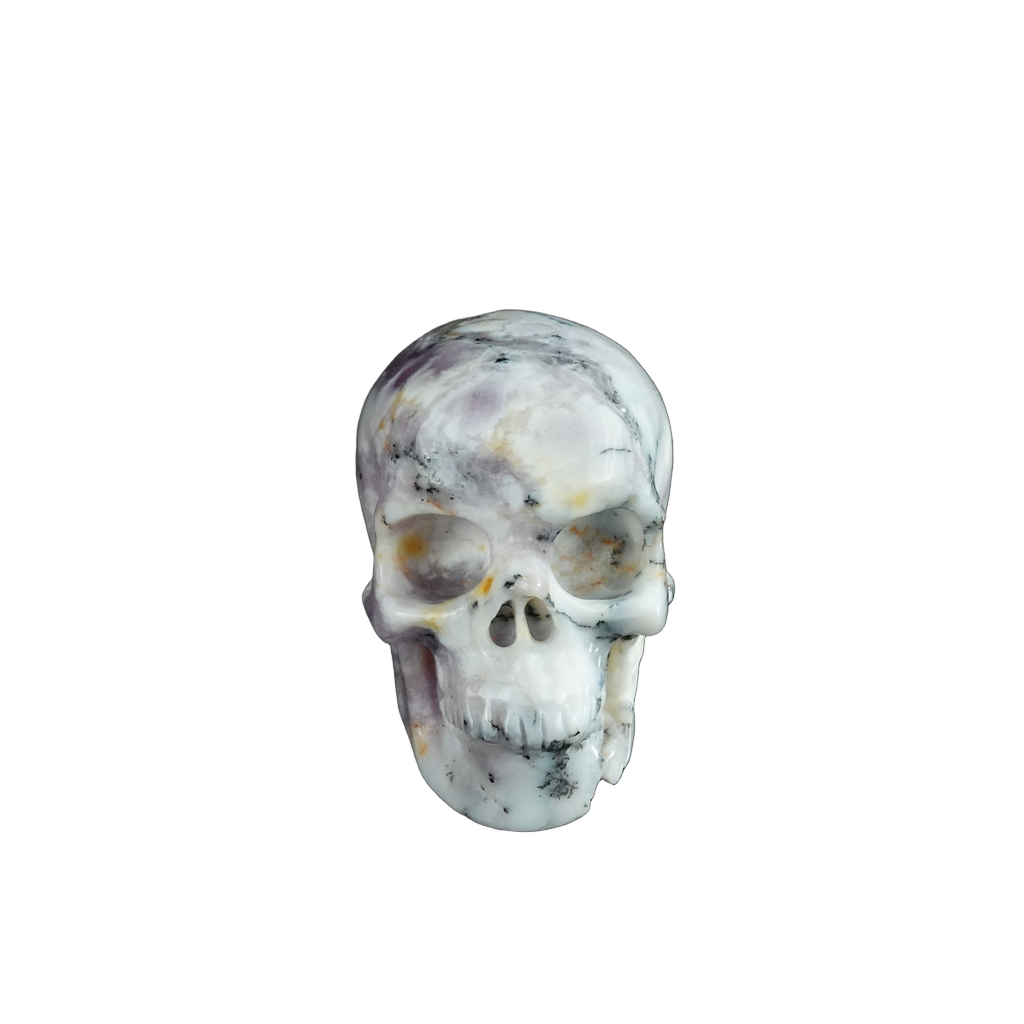2.2" White Opal Crystal Skull Carving - Unique Piece #WO07