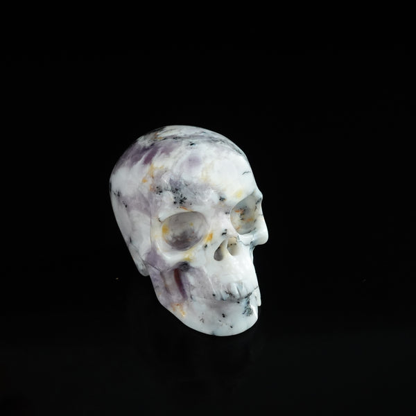 2.2" White Opal Crystal Skull Carving - Unique Piece #WO07 - alternate view