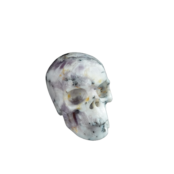 2.2" White Opal Crystal Skull Carving - Unique Piece #WO07 - alternate view