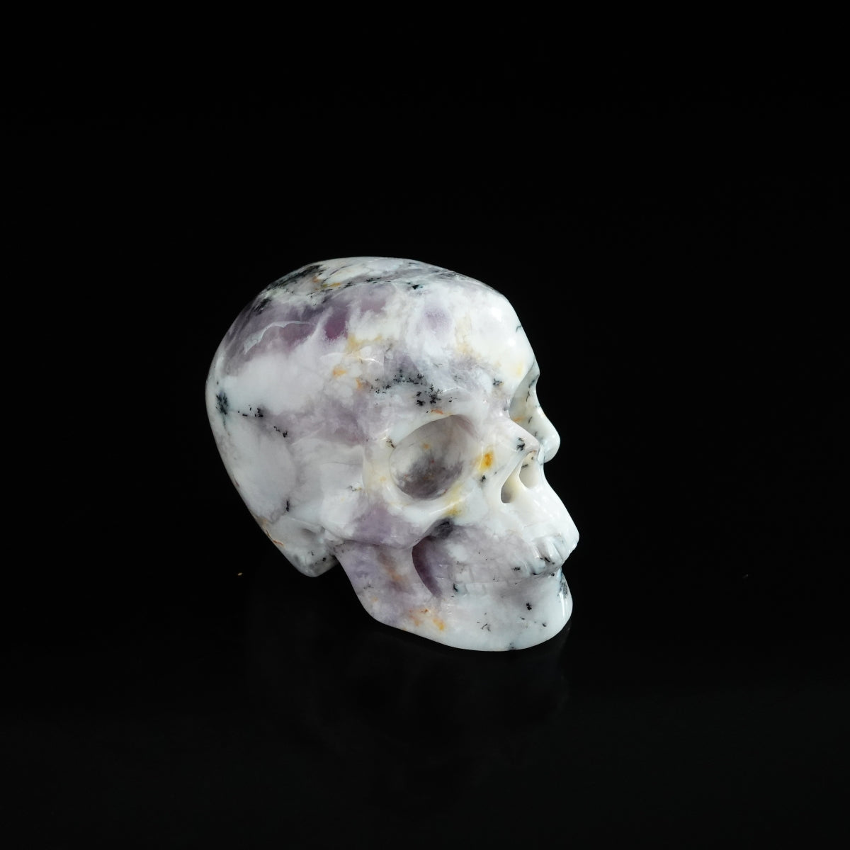 2.2" White Opal Crystal Skull Carving - Unique Piece #WO07