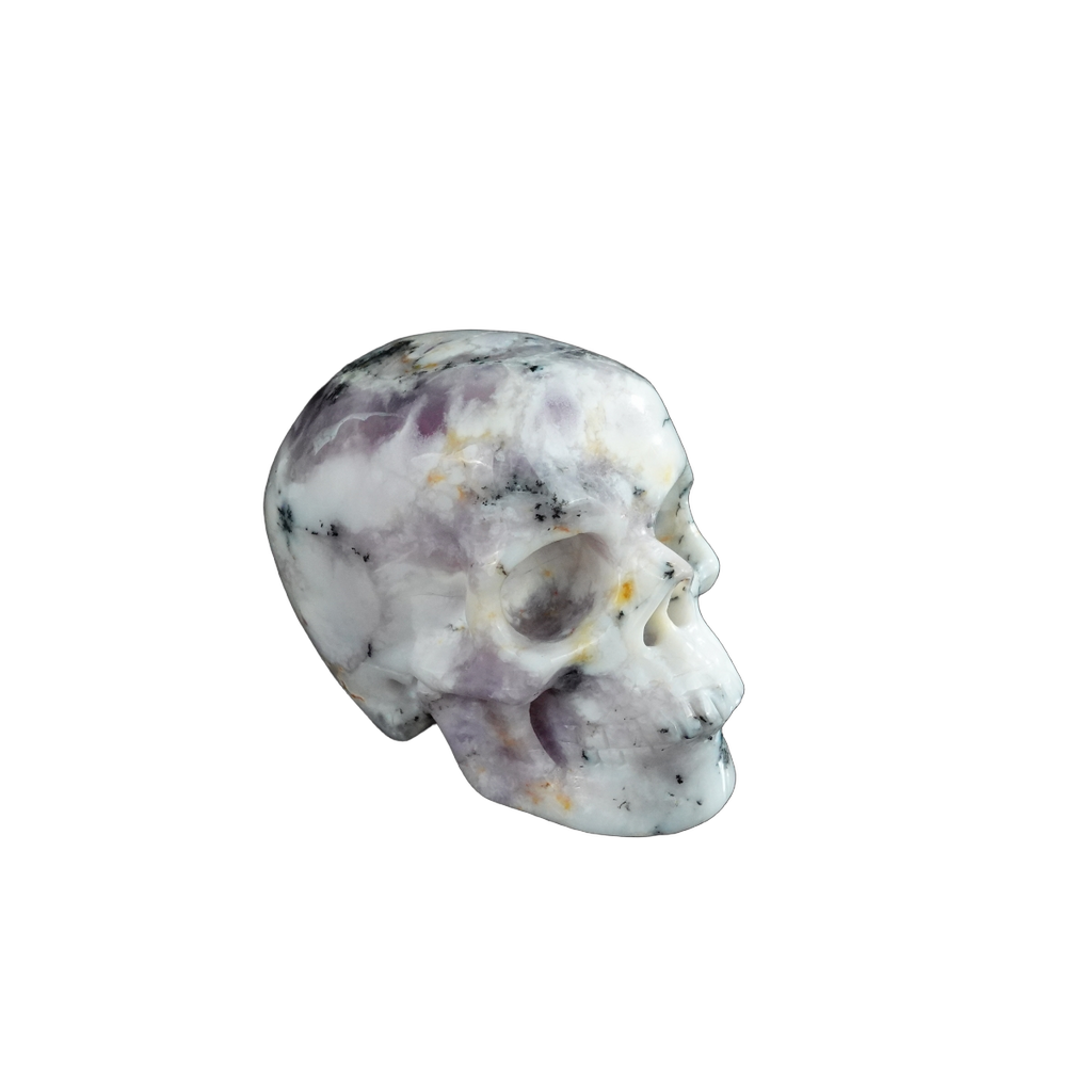 2.2" White Opal Crystal Skull Carving - Unique Piece #WO07