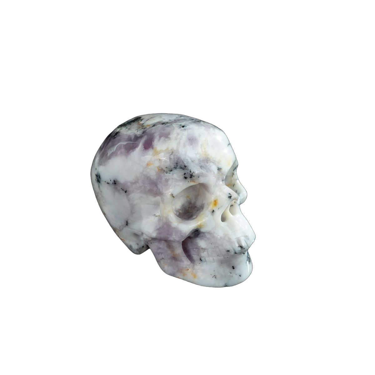 2.2" White Opal Crystal Skull Carving - Unique Piece #WO07