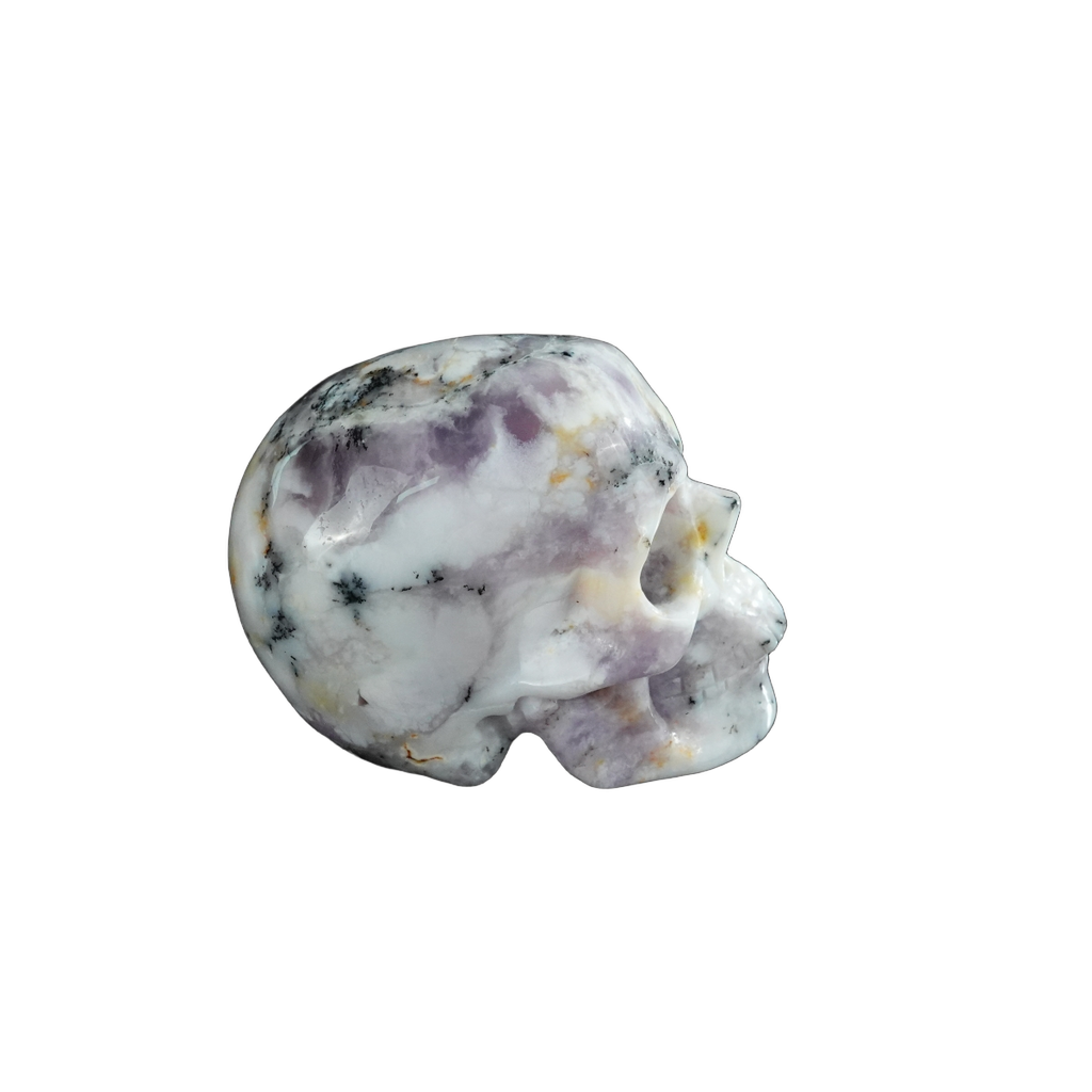 2.2" White Opal Crystal Skull Carving - Unique Piece #WO07