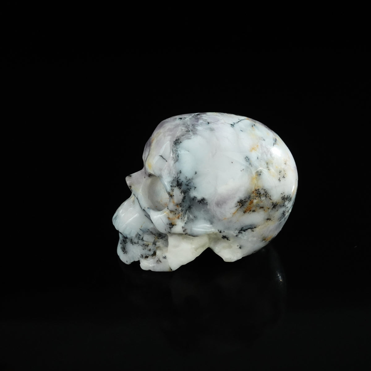 2.2" White Opal Crystal Skull Carving - Unique Piece #WO07