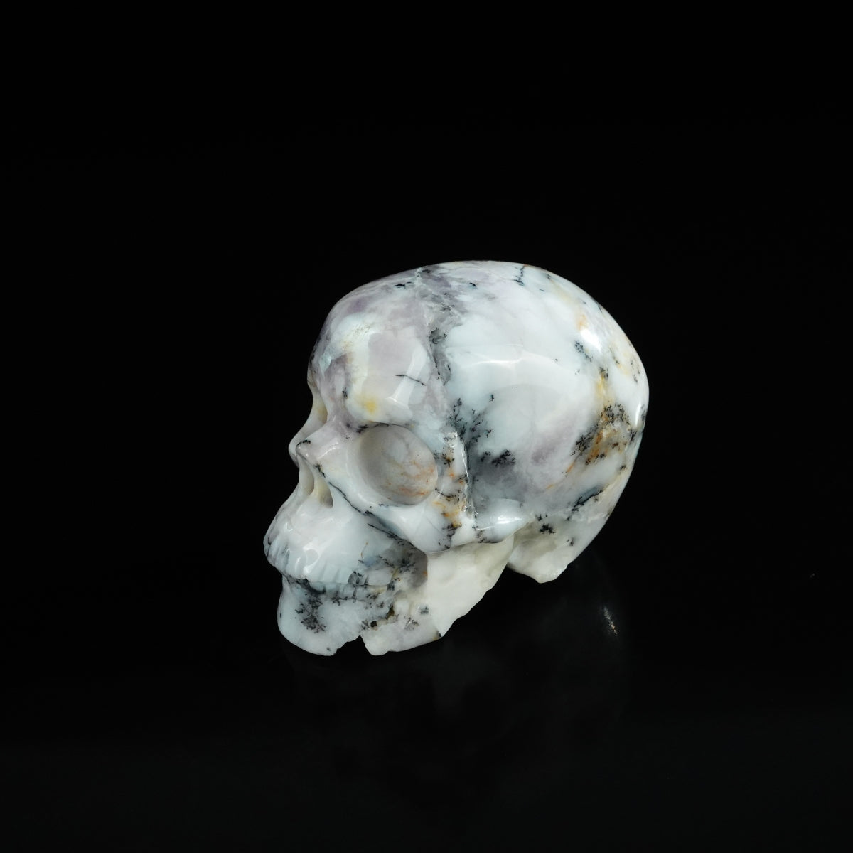 2.2" White Opal Crystal Skull Carving - Unique Piece #WO07
