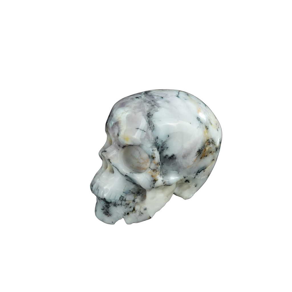 2.2" White Opal Crystal Skull Carving - Unique Piece #WO07