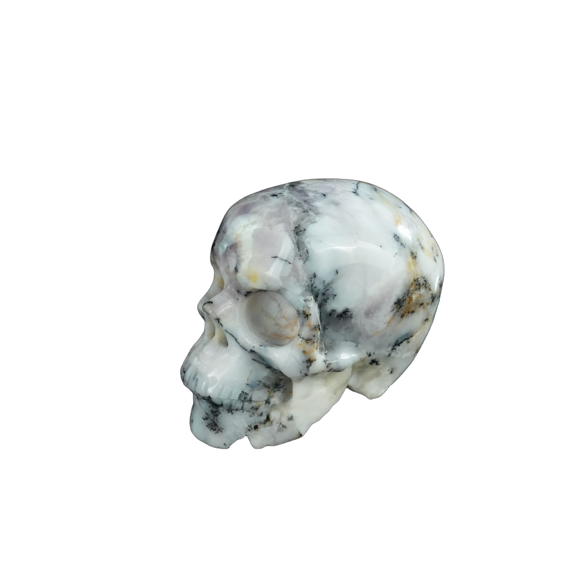 2.2" White Opal Crystal Skull Carving - Unique Piece #WO07