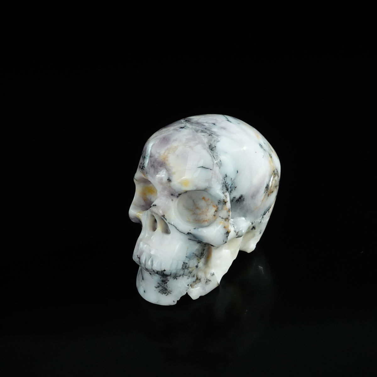 2.2" White Opal Crystal Skull Carving - Unique Piece #WO07