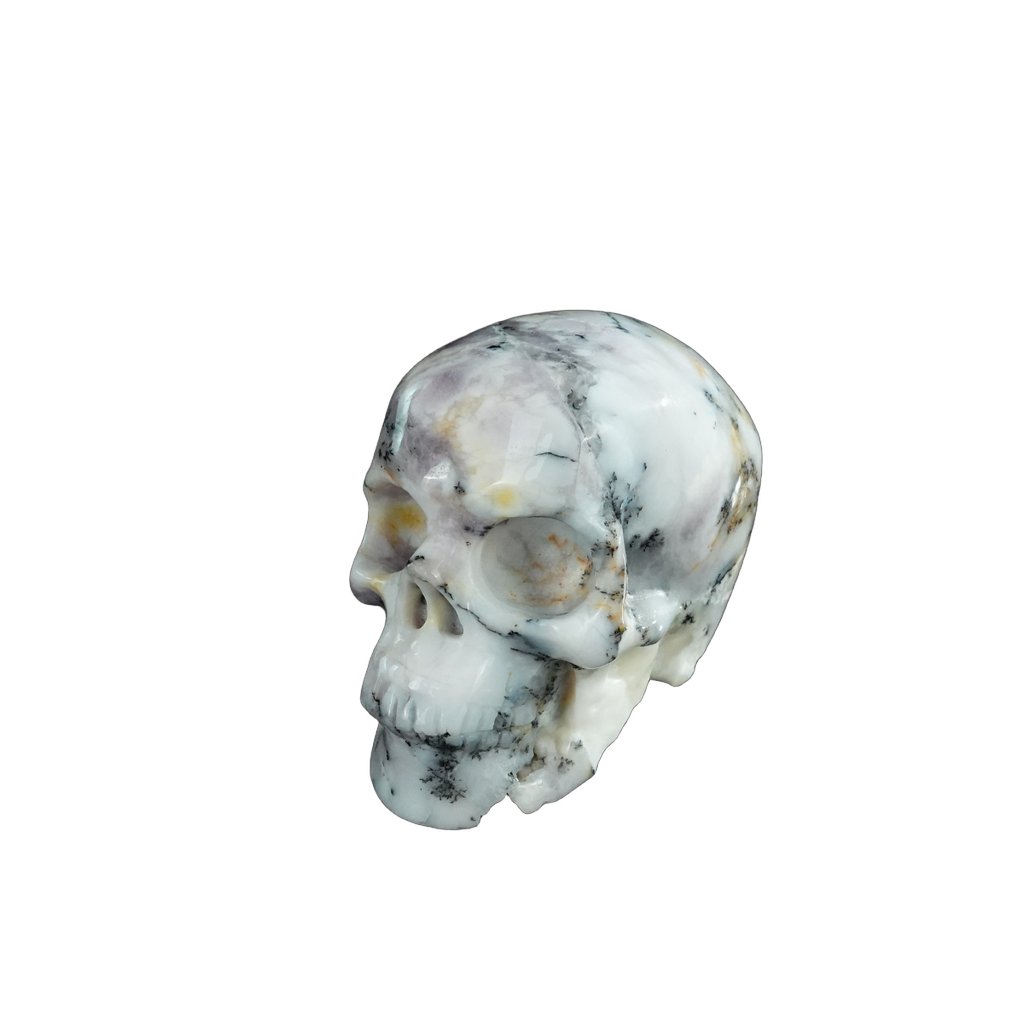 2.2" White Opal Crystal Skull Carving - Unique Piece #WO07