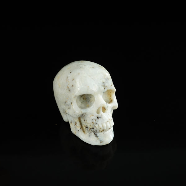 2.2" White Opal Crystal Skull Carving - Unique Piece #WO08 - alternate view