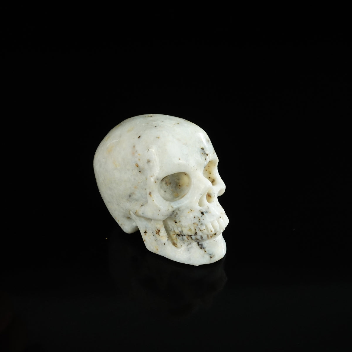 2.2" White Opal Crystal Skull Carving - Unique Piece #WO08