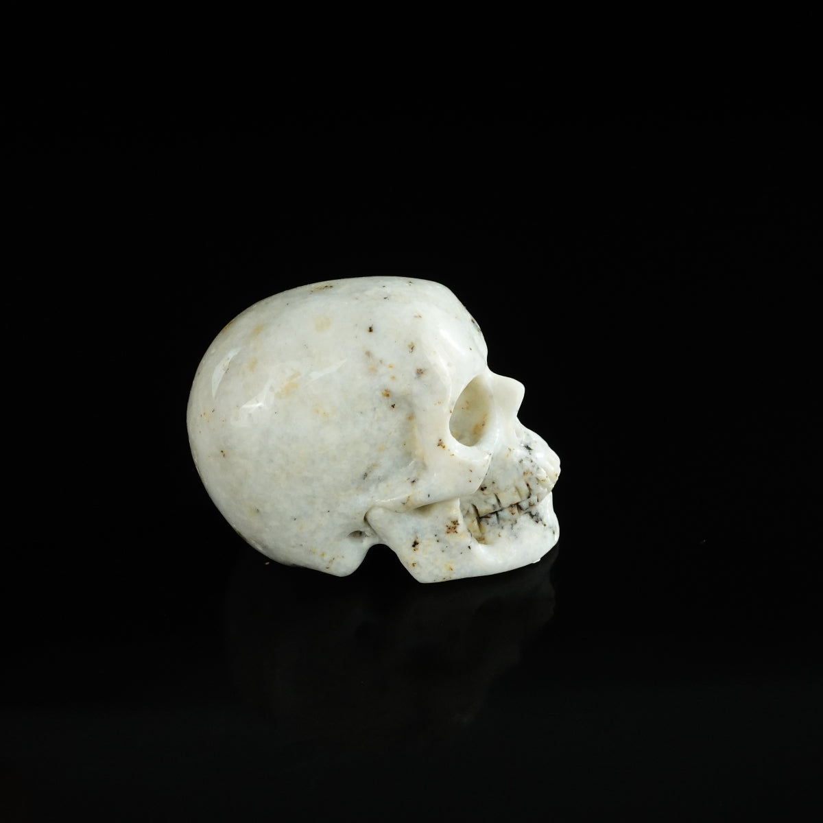 2.2" White Opal Crystal Skull Carving - Unique Piece #WO08
