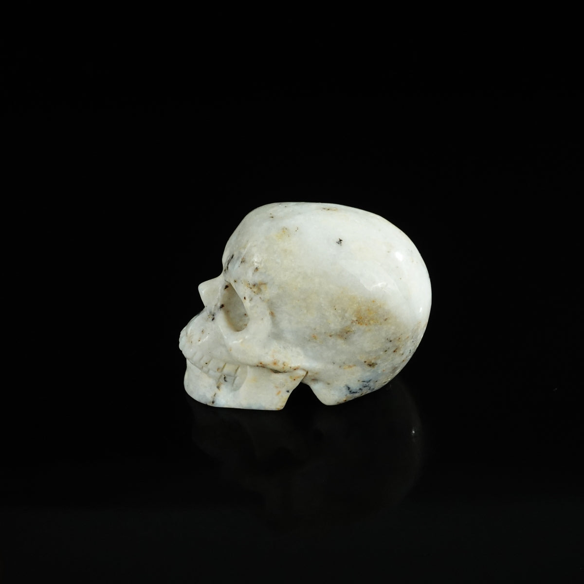 2.2" White Opal Crystal Skull Carving - Unique Piece #WO08