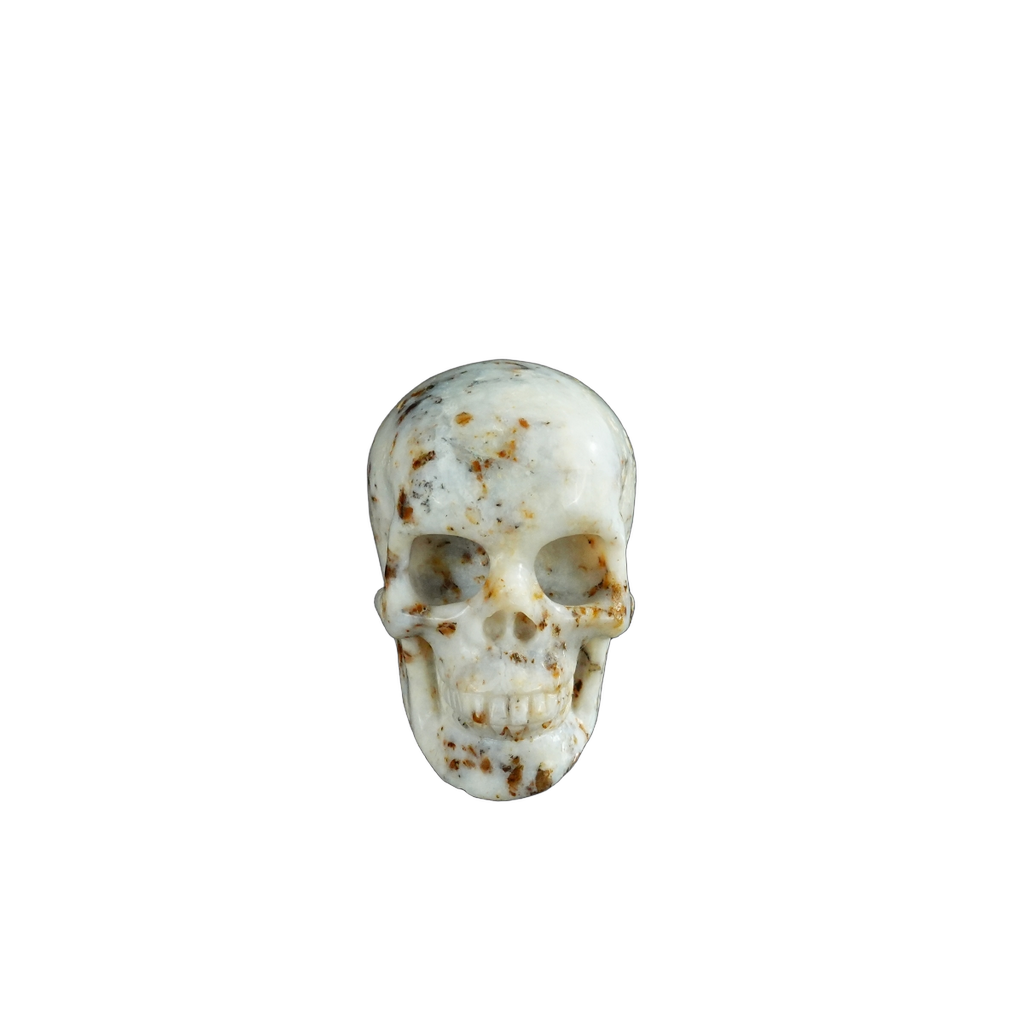 2.2" White Opal Crystal Skull Carving - Unique Piece #WO09
