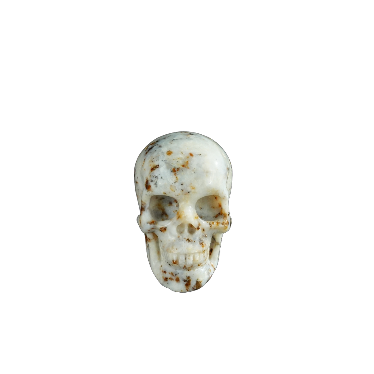 2.2" White Opal Crystal Skull Carving - Unique Piece #WO09