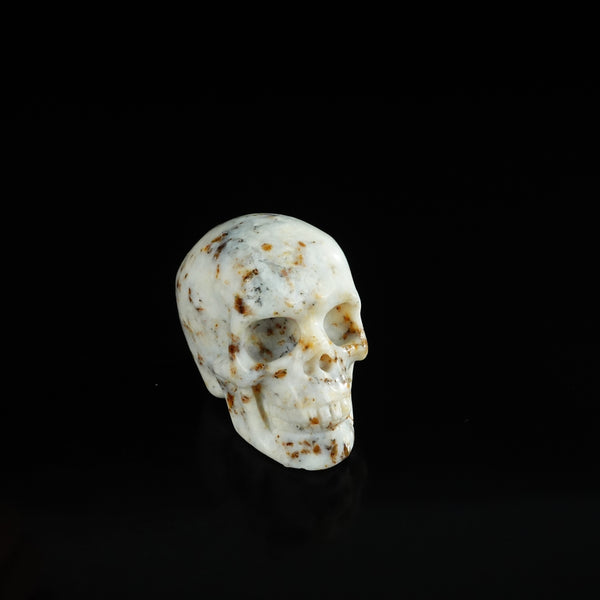 2.2" White Opal Crystal Skull Carving - Unique Piece #WO09 - alternate view