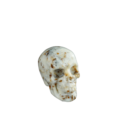 2.2" White Opal Crystal Skull Carving - Unique Piece #WO09