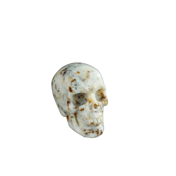 2.2" White Opal Crystal Skull Carving - Unique Piece #WO09 - alternate view