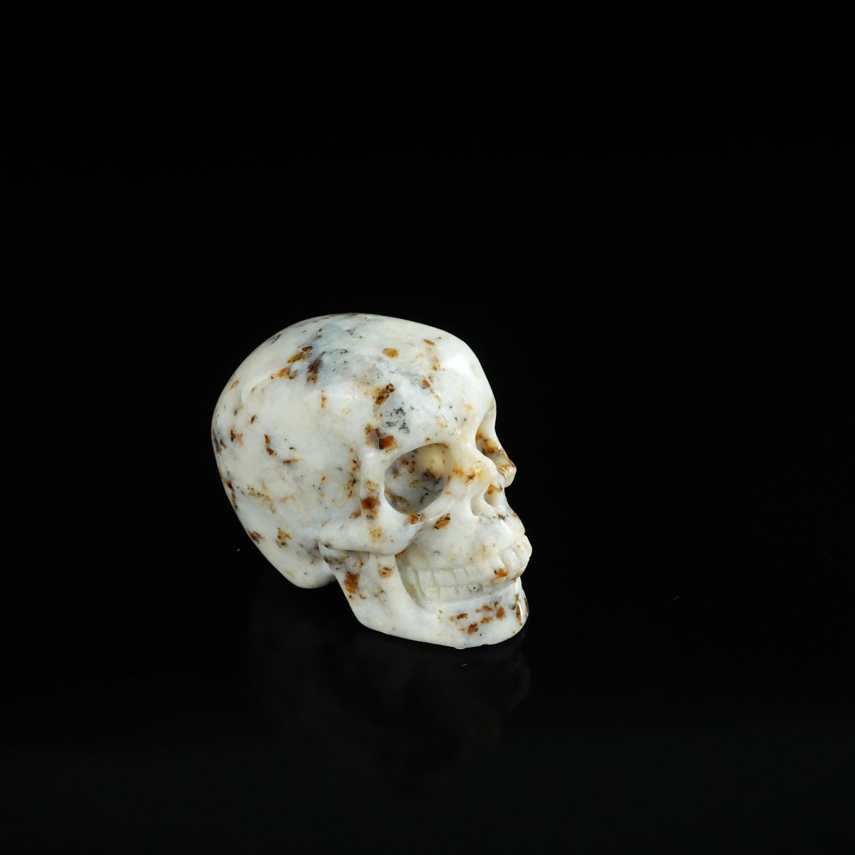 2.2" White Opal Crystal Skull Carving - Unique Piece #WO09