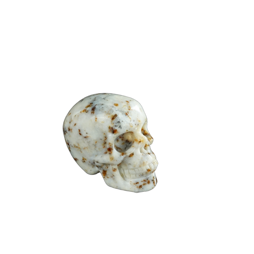 2.2" White Opal Crystal Skull Carving - Unique Piece #WO09